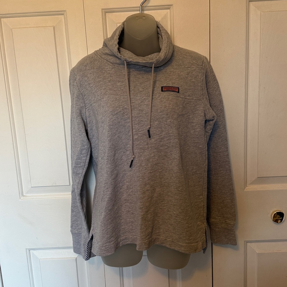 Vineyard Vines Sz XS funnel neck sweatshirt W/thumbhole sleeves GUC B77